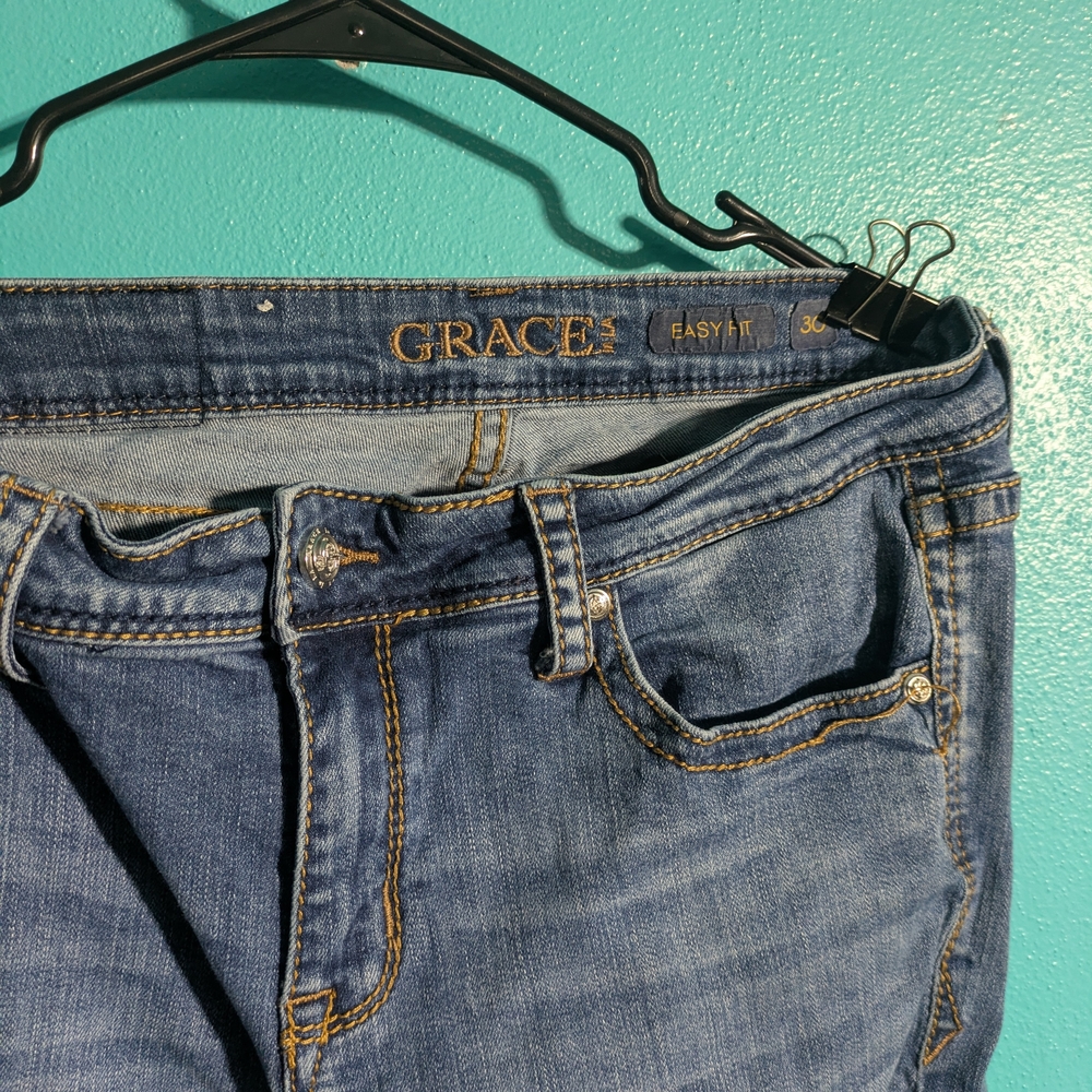 Grace High-Rise Distressed Skinny Jeans - Light Blue - Picture 2 of 12